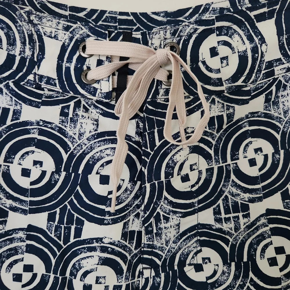Patagonia Paddler Board Shorts Mens 36 Swim Trunks Blue Geometric
